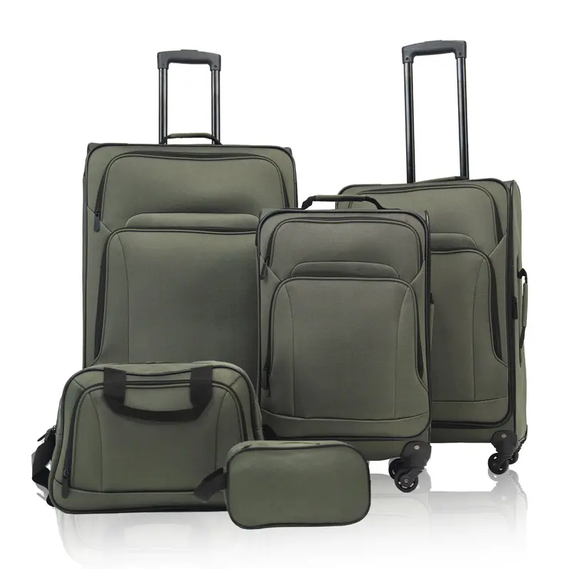 Wow Pioneer 3 Piece Softshell Luggage Travel Set With Duffel Bag 1