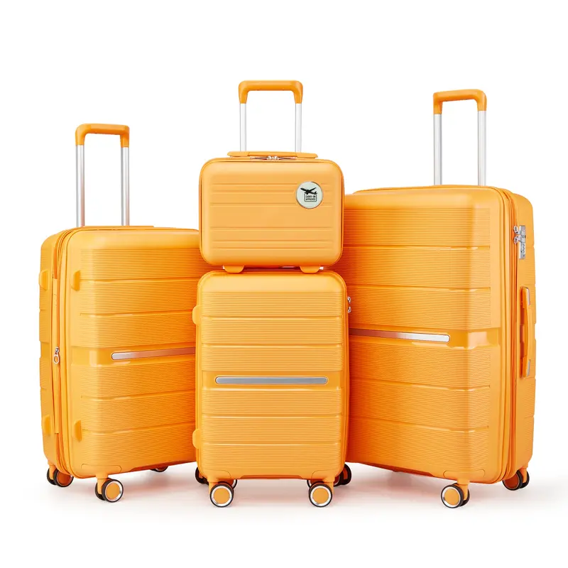 Wow Pioneer 4 Piece Expandable Lightweight Durable Luggage Set 1