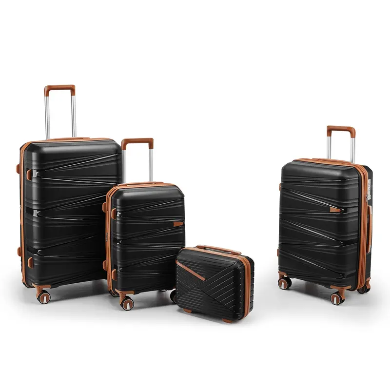Wow Pioneer 4 Piece Luggage Set Carry On Suitcase Travel Set For All Trips 1