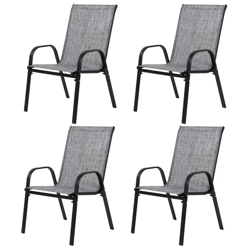 Wow Pioneer 4 Piece Outdoor Patio Chairs Ideal For Garden, Pool, Beach And Camping 1