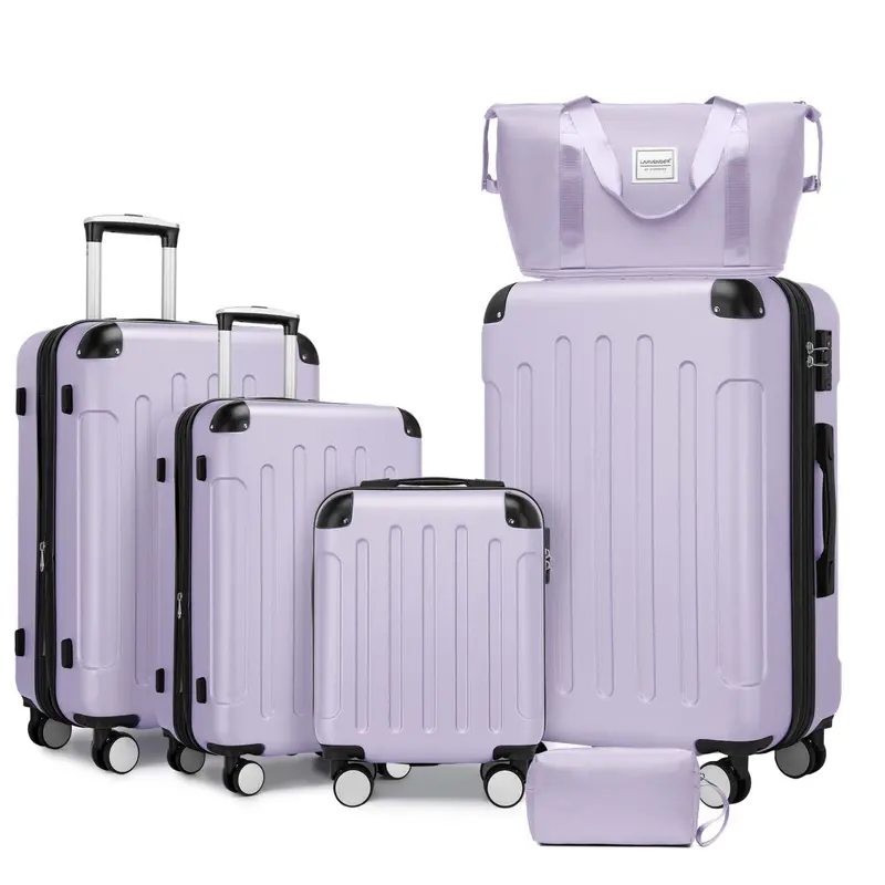 Wow Pioneer 6 Piece Luggage Sets With Duffel Bags And Multiple Size Travel Suitcases 1