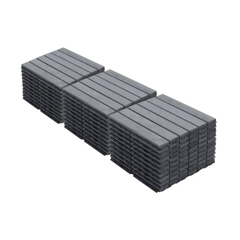 Wow Pioneer Acacia Hardwood Interlocking Deck Tiles Set 1