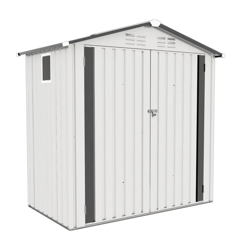 Wow Pioneer Compact Metal Storage Shed With Peaked Roof 1