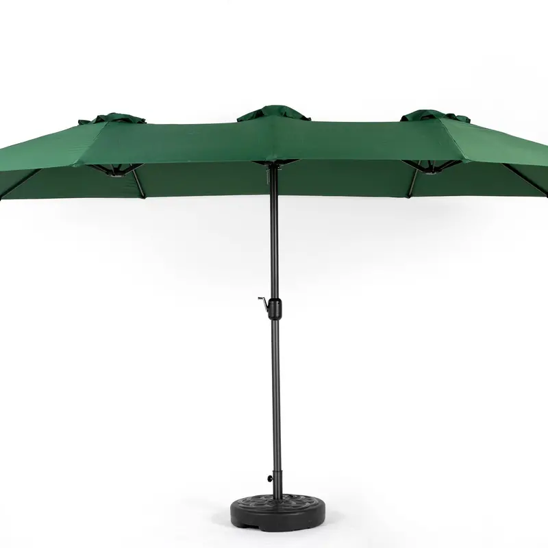 Wow Pioneer Double Sided Rectangular Outdoor Patio Umbrella With Crank 1