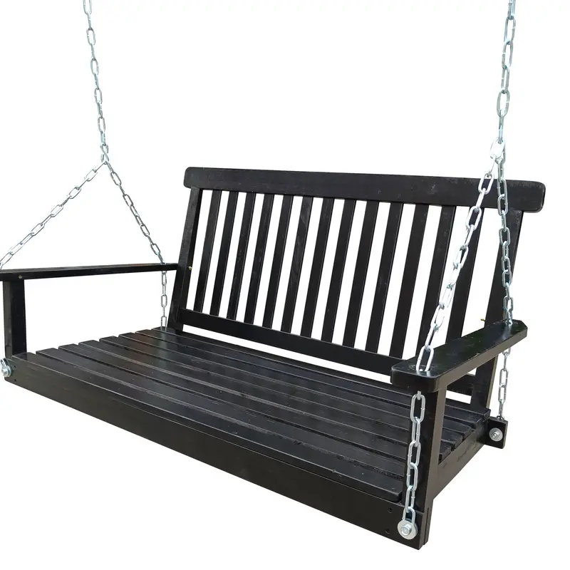 Wow Pioneer Front Porch Swing With Armrests And Hanging Chains 1