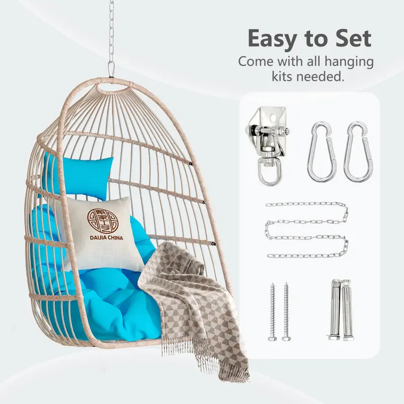 Wow Pioneer Hanging Egg Swing Chair For Indoor Relaxation And Outdoor Patio Use 1