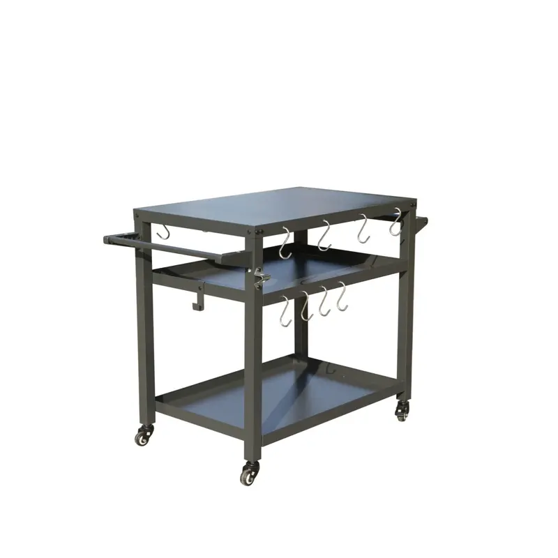Wow Pioneer Outdoor Grill Prep Table With Wheels 1