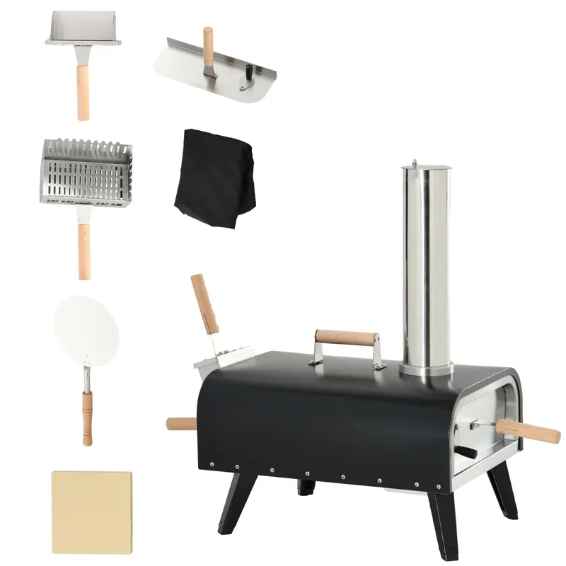 Wow Pioneer Outsunny Portable Pellet Wood Fired Pizza Oven 1