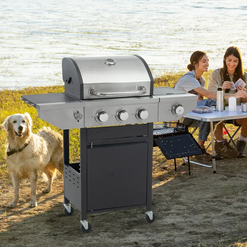 Wow Pioneer Propane 3 Burner Gas Grill For Outdoor Patio Barbecue Use 1