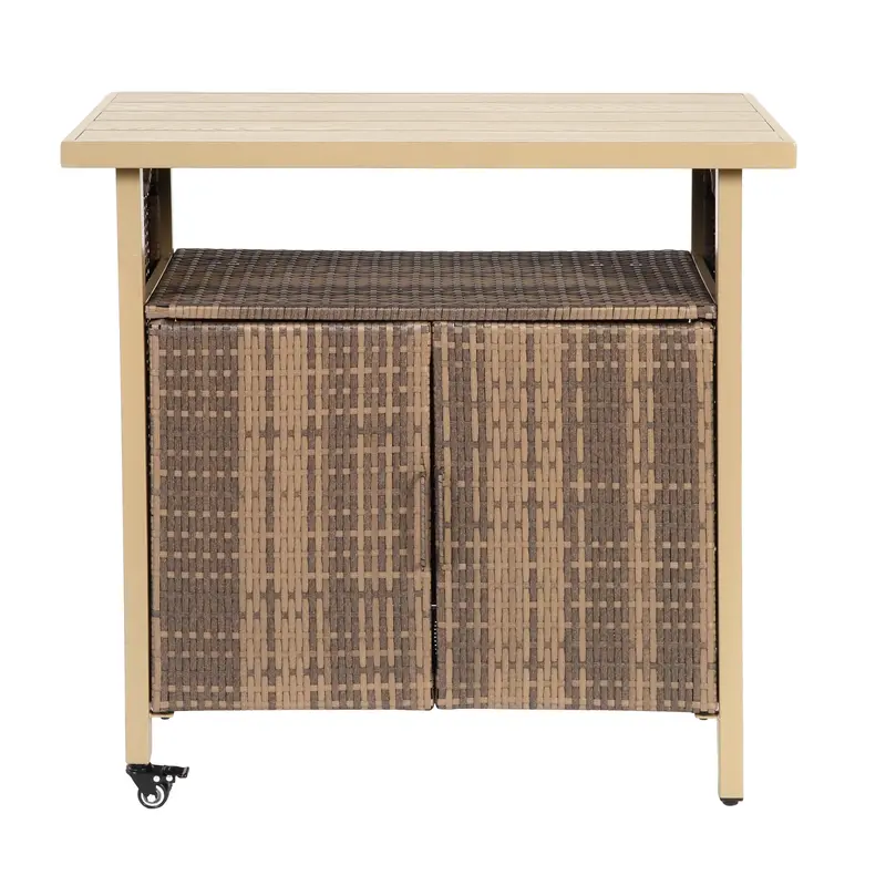 Wow Pioneer Rolling Outdoor Beverage Serving Cart For Backyard Poolside Gatherings 1