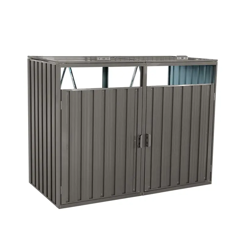 Wow Pioneer Two Trash Can Outdoor Garbage Bin Shed For Home 1
