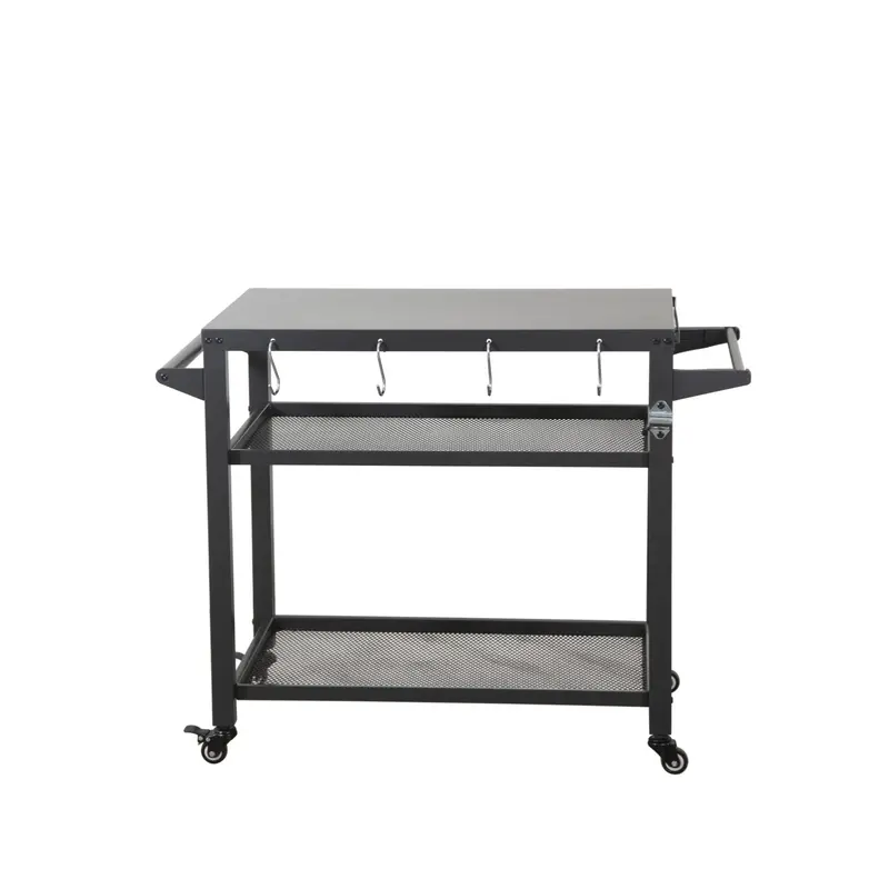 Wow Pioneer Versatile Outdoor Grill Prep Table Cart 1