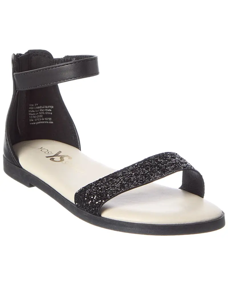 Yosi Samra Miss Cambelle Glitter Leather Sandal 1