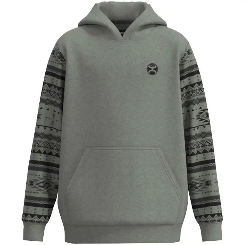 Youth Boy Legendary Fleece Hoody In Black/Grey 1