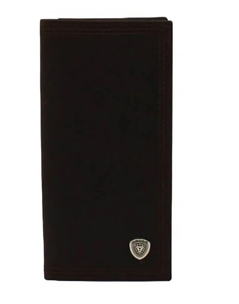 Youth Shield Concho Leather Wallet In Brown Rowdy 1