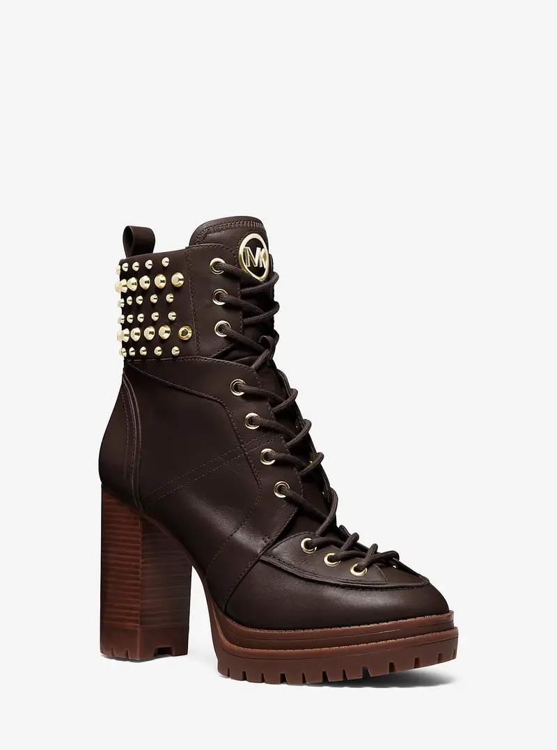 Yvonne Studded Leather Boot 1