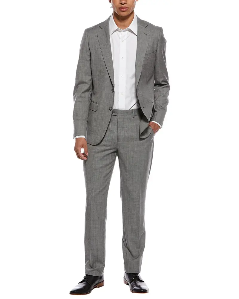 Zanetti 2Pc Wool-Blend Patro Suit With Flat Front Pant 1
