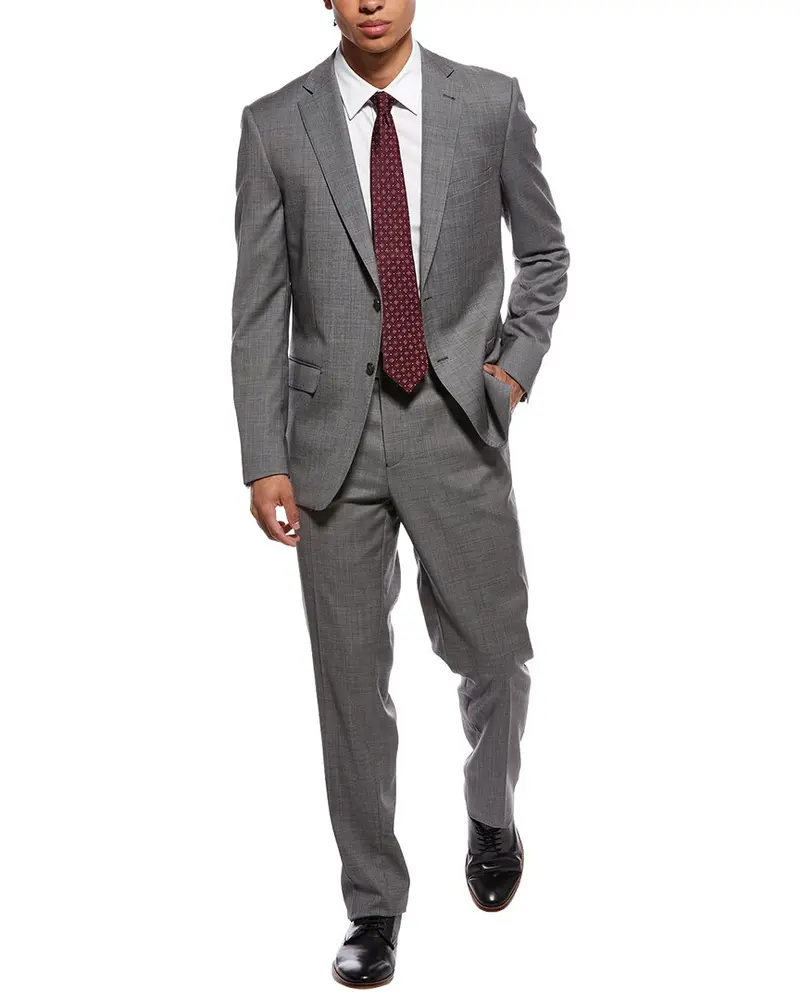 Zanetti 2Pc Wool Suit With Flat Front Pant 1