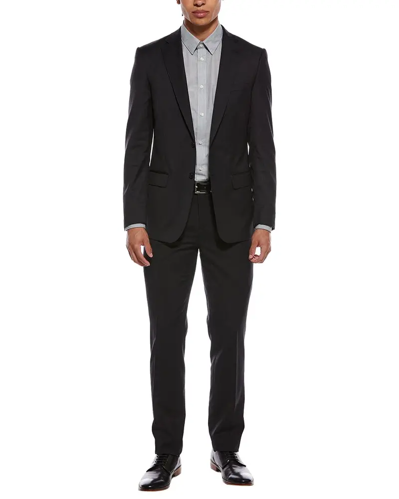 Zanetti 2Pc Wool Suit With Flat Front Pant 1