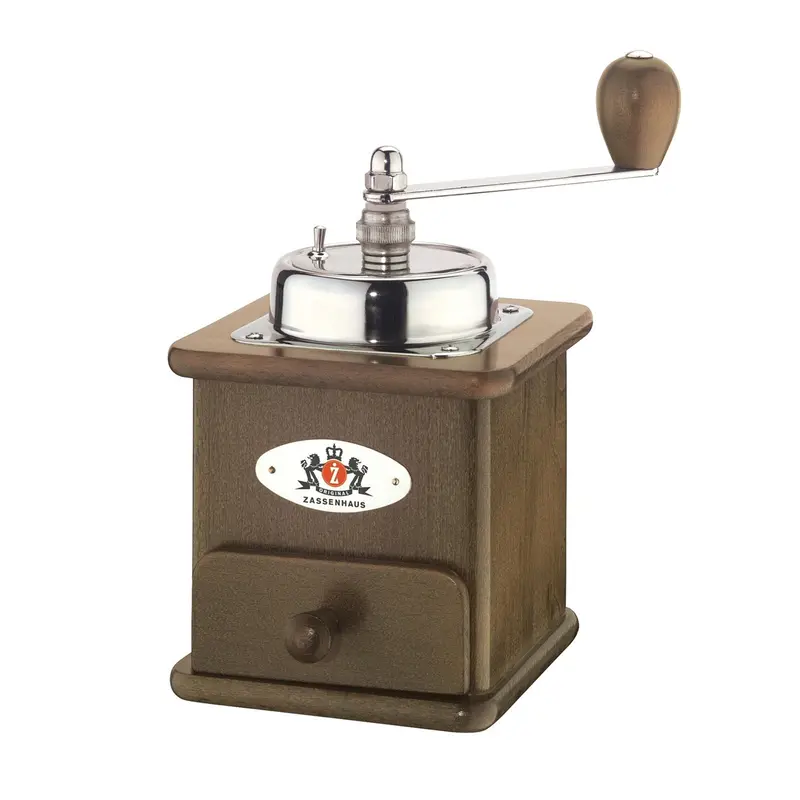 Zassenhaus Brasilla Manual Hand Crank Coffee Mill And Grinder, Dark Beechwood 1