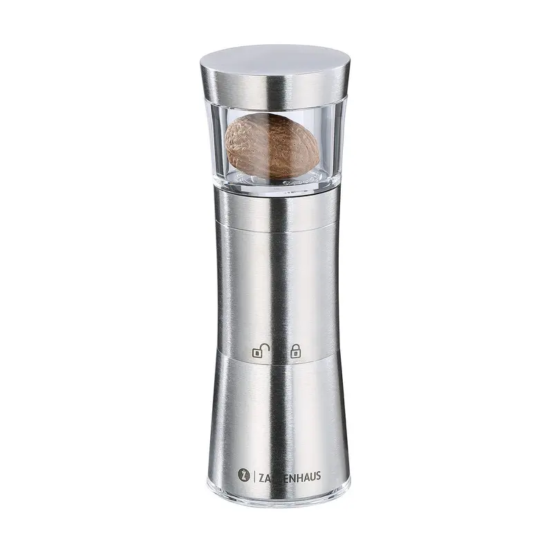 Zassenhaus Mephisto Nutmeg Mill, Brown, Stainless Steel And Acrylic 1