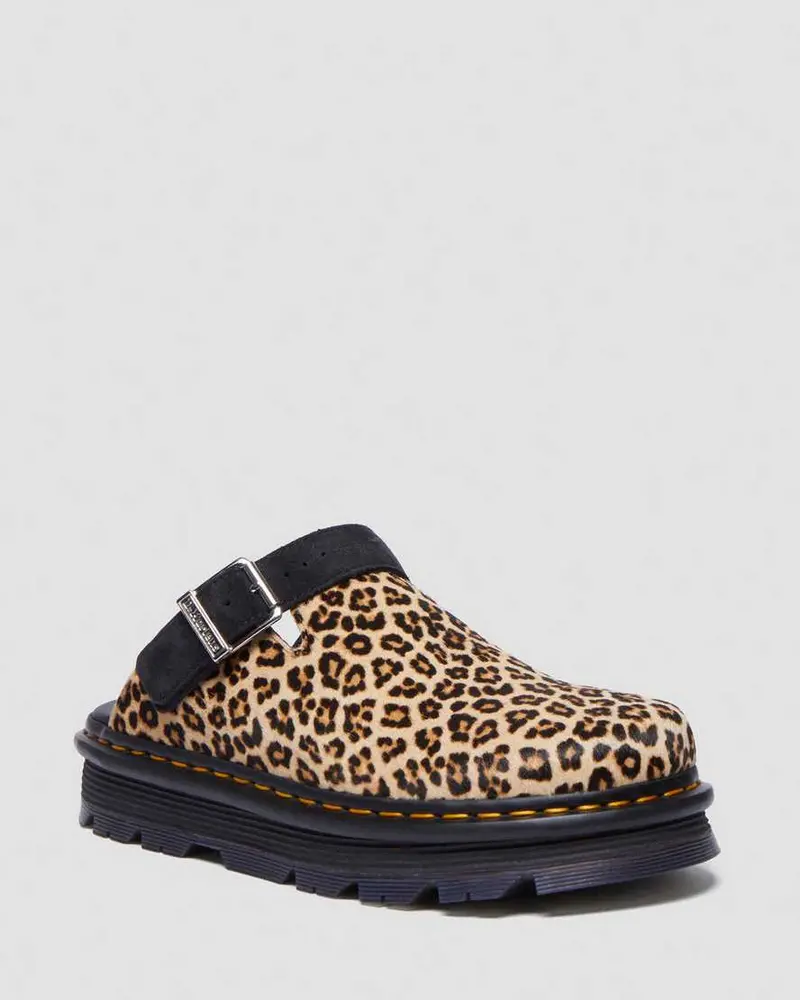 Zebzag Leopard Casual Slingback Platform Mules 1