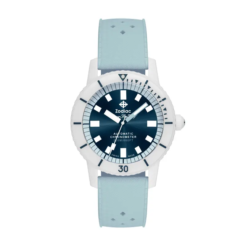Zodiac Unisex Super Sea Wolf Compression Automatic, White Ceramic Watch 1