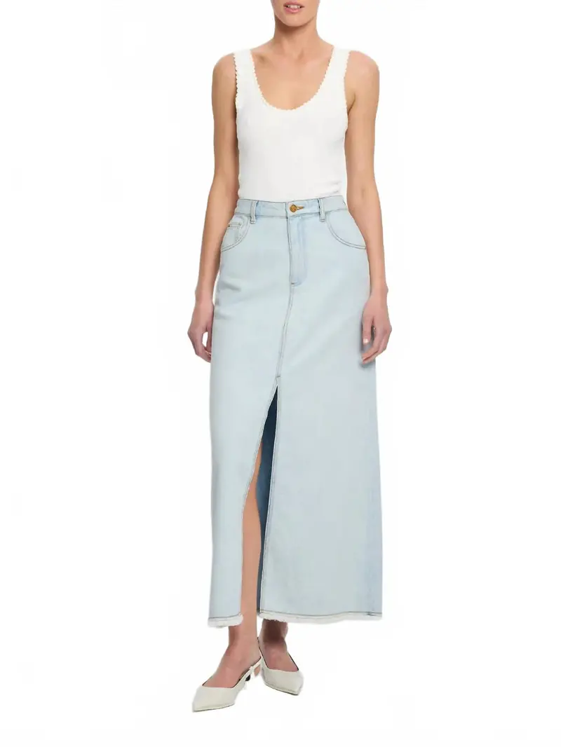 Zoya Skirt In Pale Indigo 1