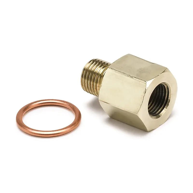 Autometer 2265 Metric-To-Npt Adapter — M10X1 Male To 1/8" Nptf Female 1