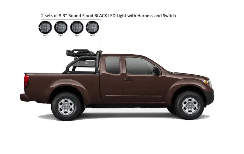 Black Horse Off Road Atrb7Bk-Plfb Atlas Roll Bar Kit 1
