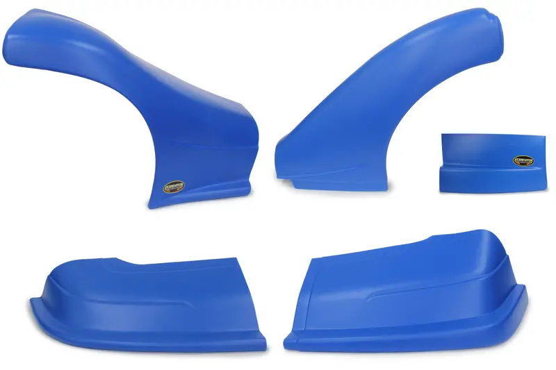 Dominator 2300-Bl Late Model Race Car Nose Kit – Blue-Anodized Aluminum Front End Panel System 1