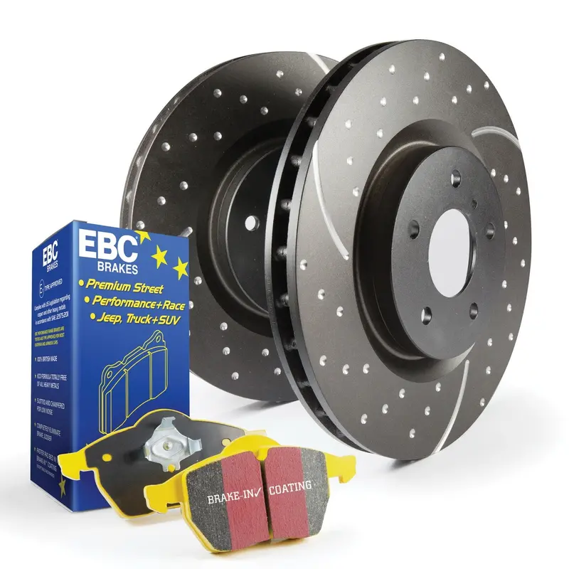 Ebc Brakes S5Kf1825 Yellowstuff Performance Brake Kit – Front Pads + Gd Grooved Rotors Combo 1