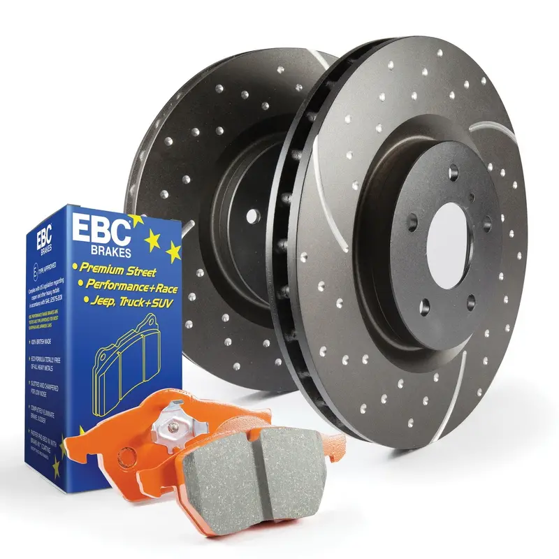 Ebc S8Kr1037 Brake Kit — Orangestuff Pads + Gd Drilled & Slotted Rotors For Sport Performance 1
