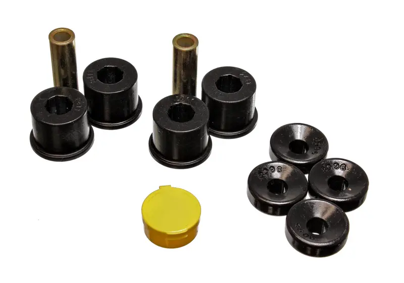 Energy Suspension 16.8111G Front Shock Bushing Kit – Black Polyurethane Upgrade For Improved Handling 1