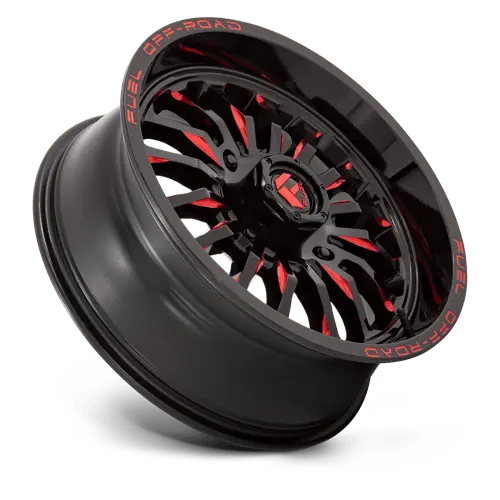 Fuel Utv Alloy Wheel – 18×7, 4×137 Bolt Pattern, Gloss Black/Milled Red 1