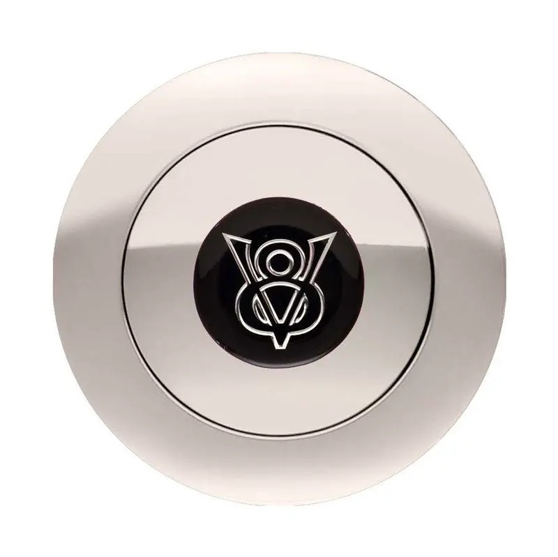Gt Performance V8 Horn Button Emblem – Chrome-Finished Logo (11-1163) 1