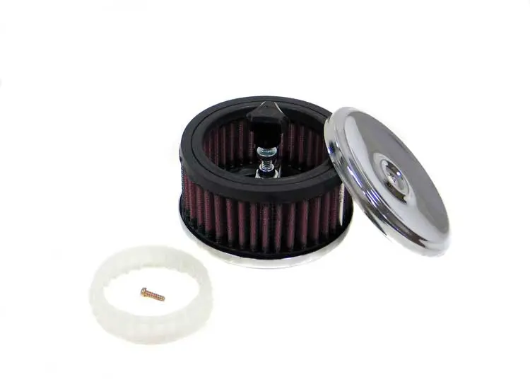 K&N 60-0403 High-Flow Round Air Filter Assembly – Reusable Cotton Gauze 1