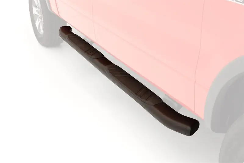 Lund 22758038 5" Oval Bent Nerf Bar – 80" Length, Includes Mounting Brackets, Black Finish 1