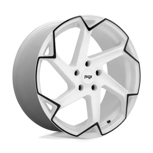 Niche Single-Piece Alloy Wheel – 20×10.5, 5×112, Gloss White/Black, +27 Offset 1