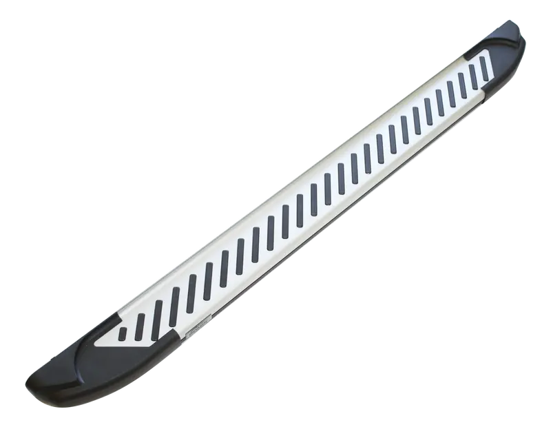 Romik 62361418 Running Boards — Polished Silver Aluminum Side Steps For 2009–2014 Ford F-150 Super Cab 1