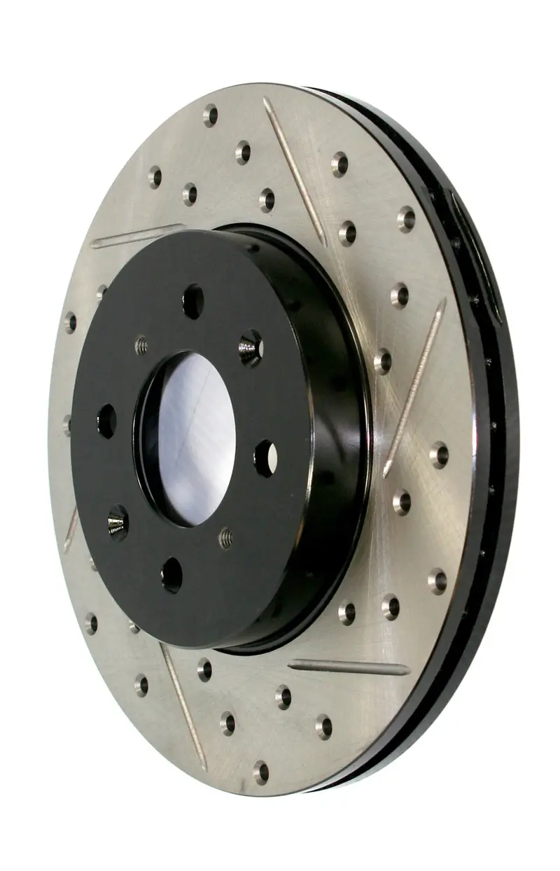 Stoptech 127.62058Cl Cryo-Treated Drilled & Slotted Rear Left Brake Rotor 1
