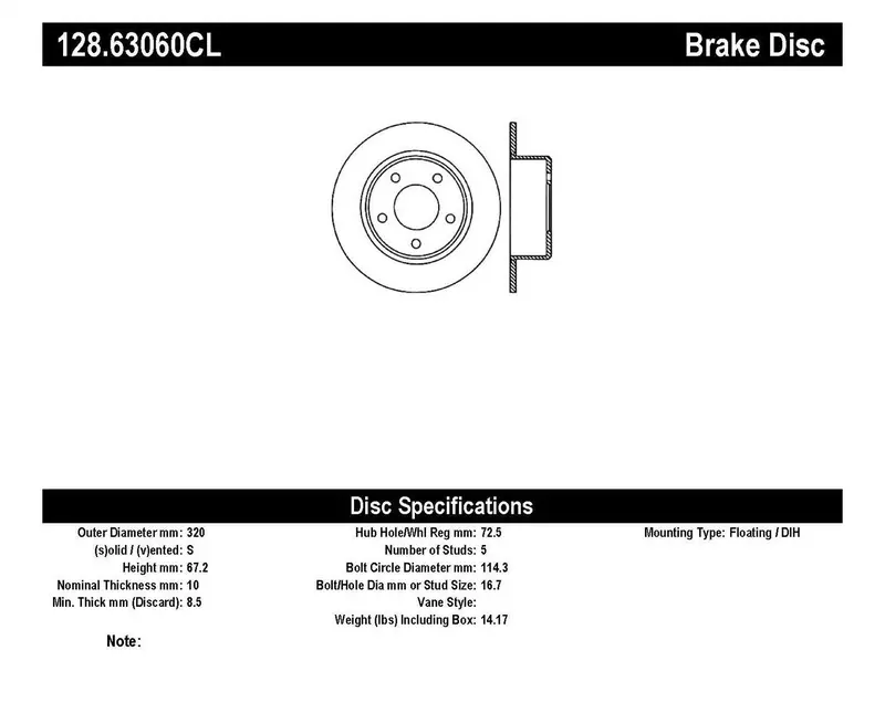 Stoptech 128.63060Cl Cryo-Treated Cross-Drilled Rear Left Brake Rotor For Sport Applications 1