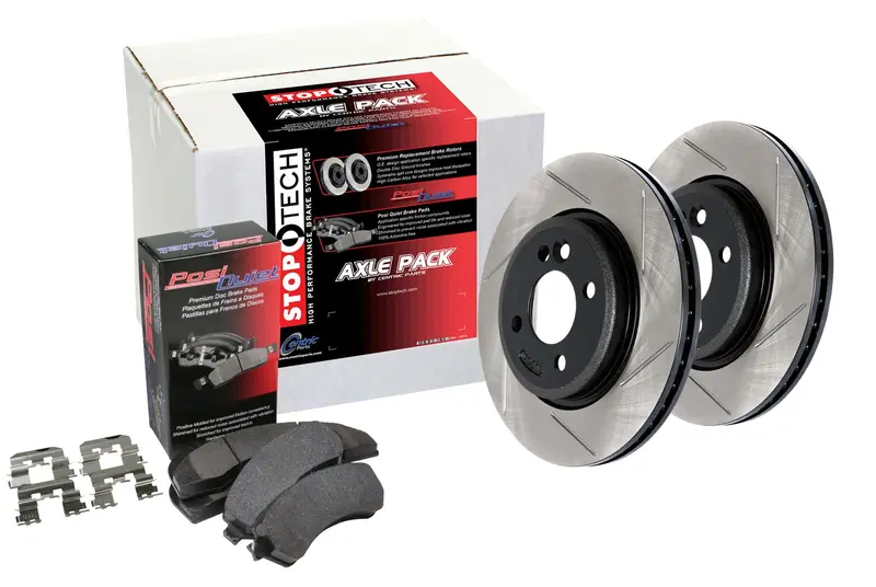 Stoptech 937.40043 Street Performance Front Brake Kit With Slotted Rotors 1