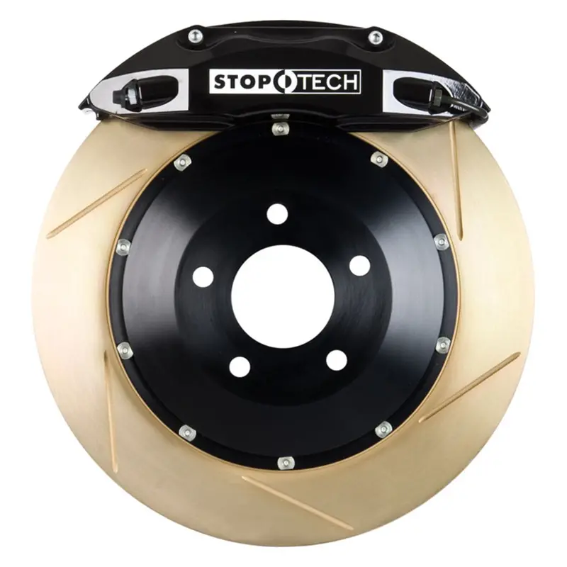 Stoptech Rear Big Brake Kit: Black Calipers, Slotted Two-Piece Rotors (Part #83.442.4300.53) 1