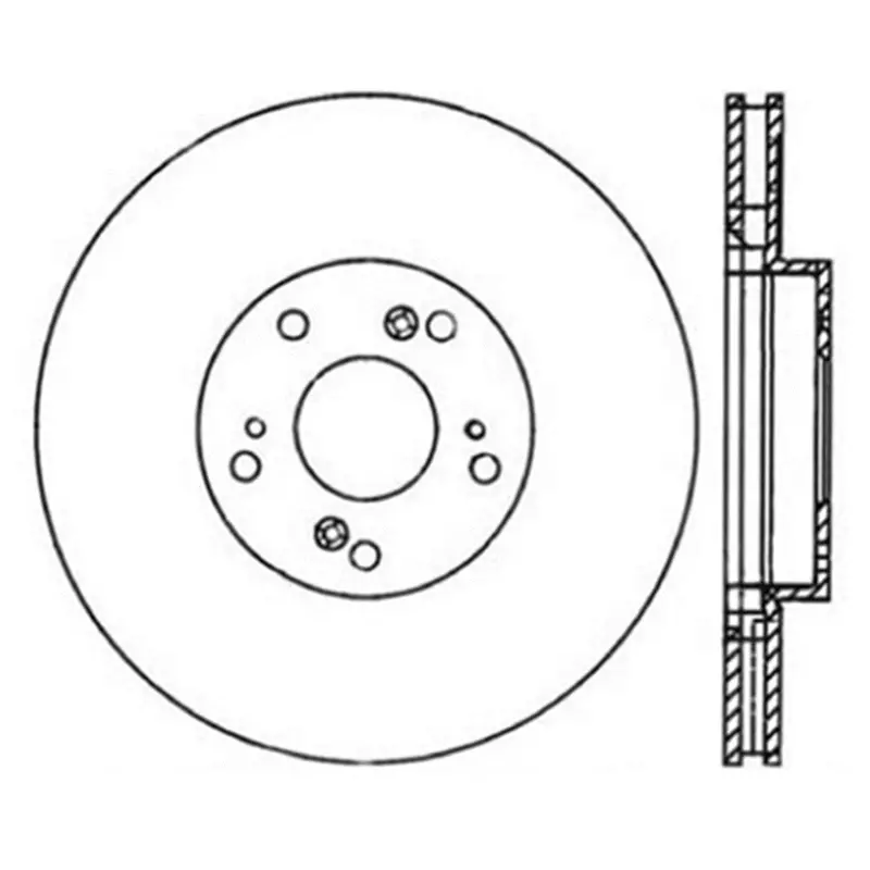 Stoptech Sport Slotted Front Left Brake Rotor – High-Durability Design 1