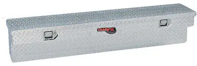 Trailfx Side-Mount Single-Lid Aluminum Tread Plate Box – 72" × 11.25" × 11", Bright Polished, 16-Gauge 1