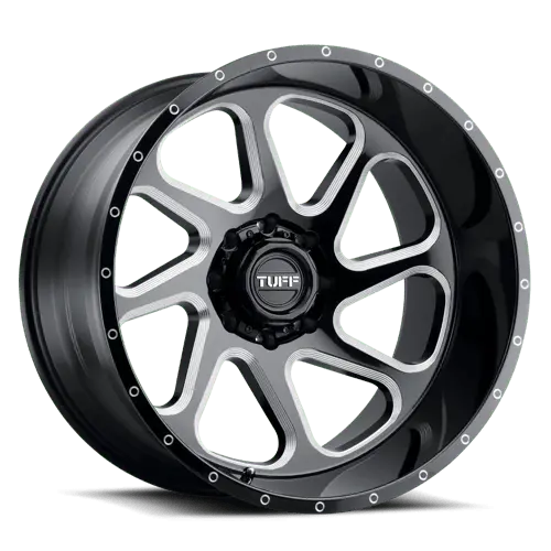 Tuff Tut2B 26×14 Off-Road Wheel — 8×6.5 Bolt Pattern, -72Mm Offset, Gloss Black Machined Finish 1