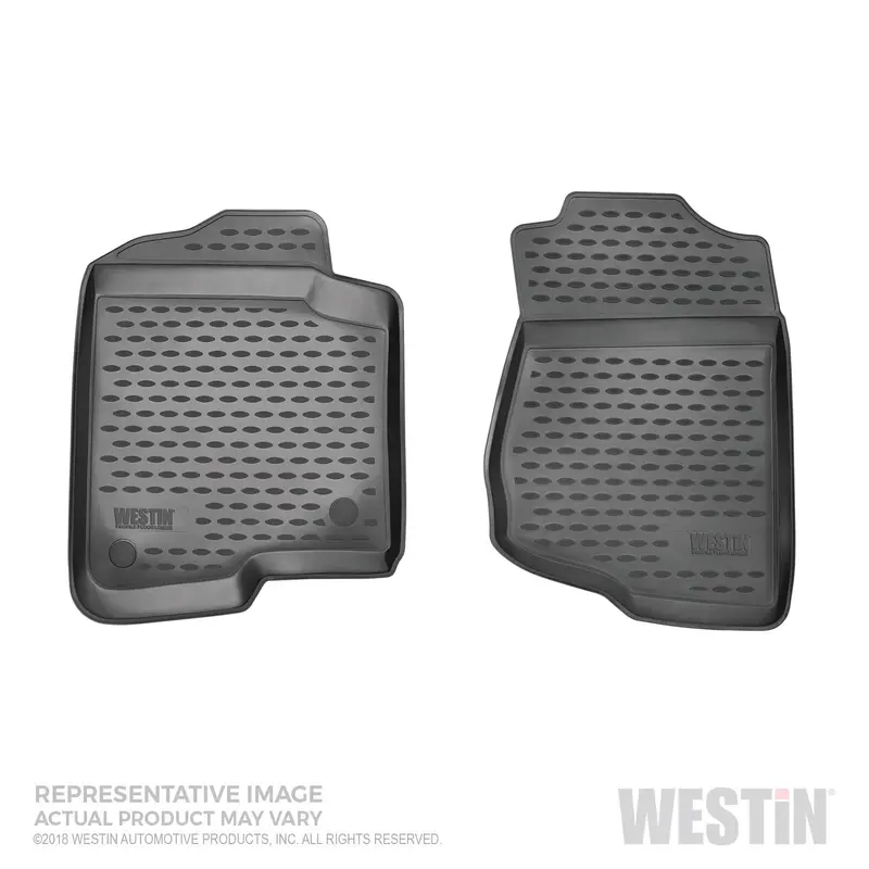 Westin Profile Floor Liners – Front Row, Single-Piece, Black, Model 74-15-11014 1