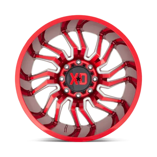Xd Xd858 22X12 Inch Forged Aluminum Wheel – 8X170 Bolt Pattern, Gloss Red Machined Face, -44Mm Offset 1